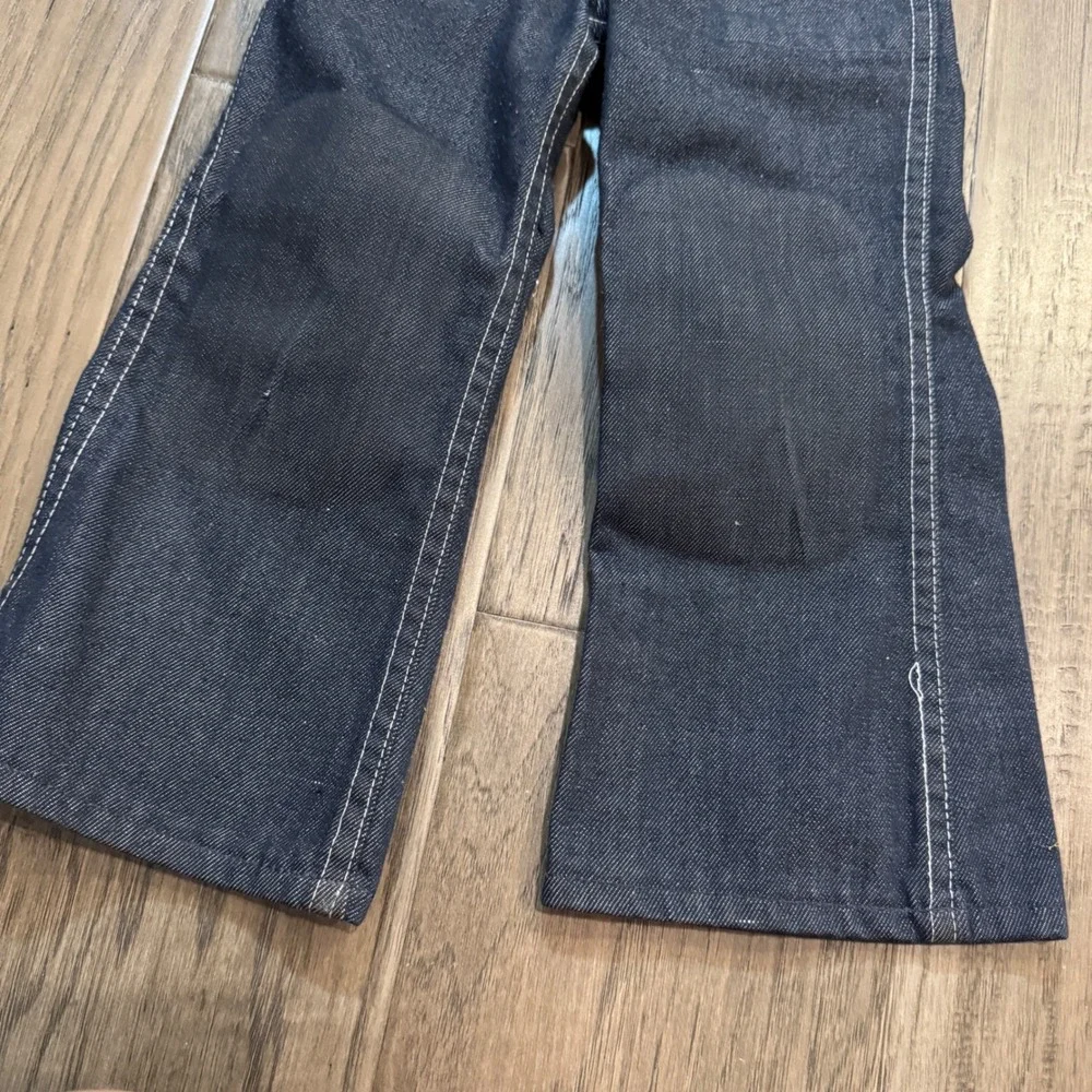 Vintage Sears Toughskins Jeans Size 4 Slim Dark Wash Denim‎ Flare Leg Kids